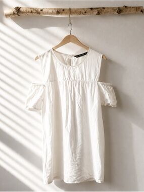 Zara the cold shoulder white romper